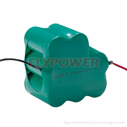Ni-MH Battery 9.6V Sc1700mAh High Power Rechargeable Battery Pack (8S of FH-Sc1700P)
